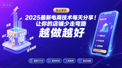 2025最新電商技術每天分享，讓你的店鋪少走彎路，越做越好(更新11月) - 嚴選資源大全