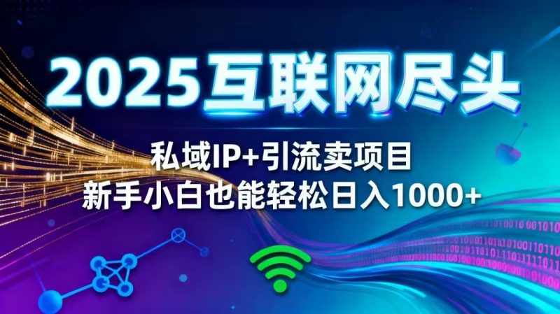 2025網創盡頭王炸項目!私域 IP + 精準引流,新手小白在家躺賺日入 1000+ - 嚴選資源大全 - 嚴選資源大全