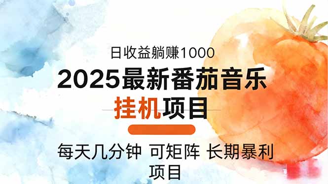 2025年最新番茄音樂人掛機項目，每天幾分鐘，月入1000＋，可矩陣，一臺… - 嚴選資源大全