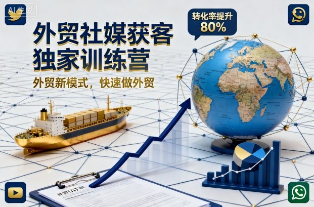 外貿社媒獲客獨家訓練營,外貿新模式,快速做外貿(更新) - 嚴選資源大全
