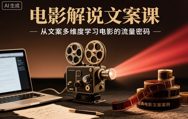 電影解說文案課，從文案多維度學習電影的流量密碼 - 嚴選資源大全