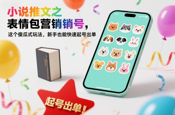 小說推文之表情包營銷號，這個傻瓜式玩法，新手也能快速起號出單 - 嚴選資源大全