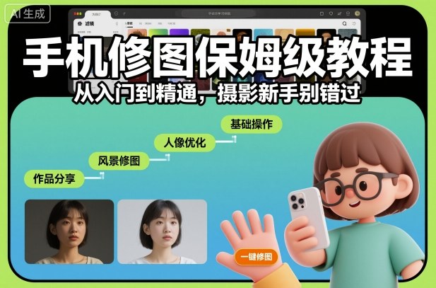 手機修圖保姆級教程，從入門到精通，攝影新手別錯過 - 嚴選資源大全