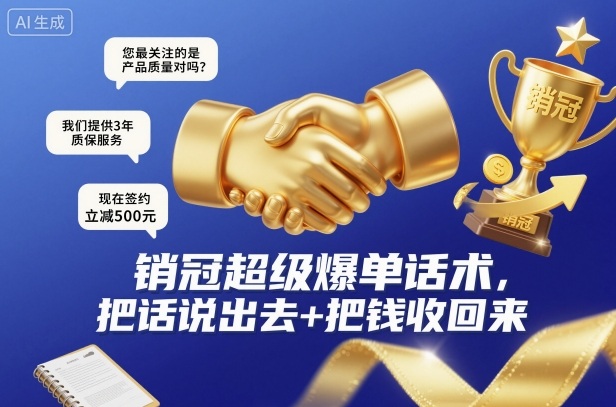 銷冠超級爆單話術,把話說出去+把錢收回來 - 嚴選資源大全