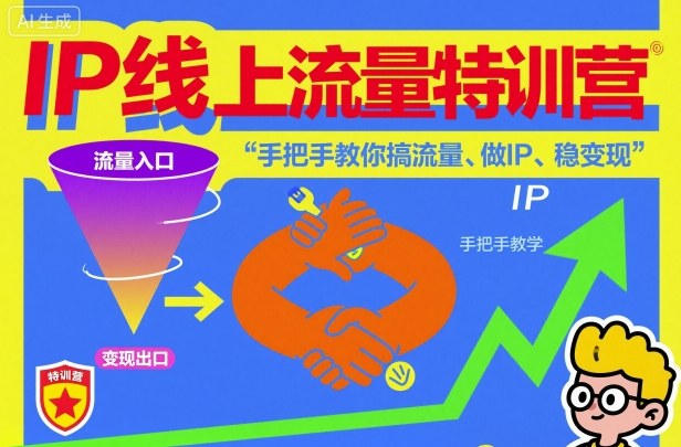 IP線上流量特訓營，手把手教你搞流量、做IP、穩變現 - 嚴選資源大全