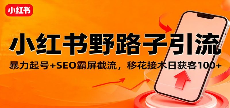 小紅書(shū)野路子引流，暴力起號(hào)+SEO霸屏截流，移花接木日獲客100+ - 嚴(yán)選資源大全 - 嚴(yán)選資源大全