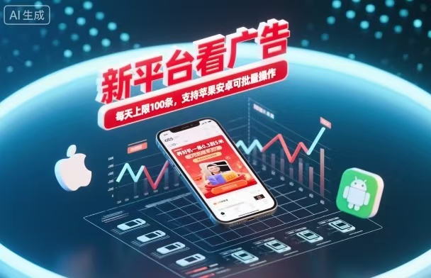 新臺看廣告，養(yǎng)好機一條5毛到5塊，單機日入30到100，支持蘋果安卓，可批量操作。 - 嚴(yán)選資源大全