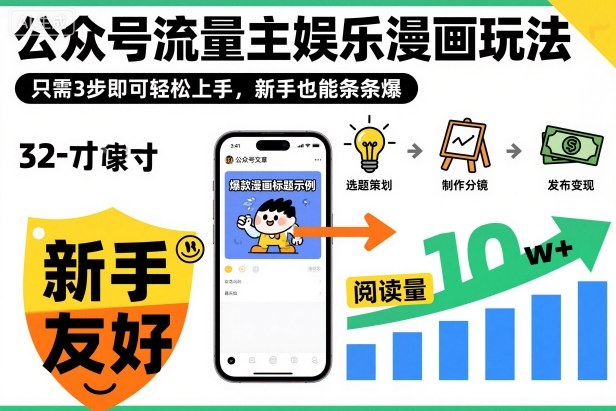 ??????????????????????????????????????????????公眾號流量主娛樂漫畫玩法,只需3步即可輕松上手,新手也能條條爆 - 嚴選資源大全