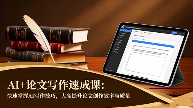 AI+論文寫作速成課:快速掌握AI寫作技巧,大幅提升論文創(chuàng)作效率與質(zhì)量 - 嚴選資源大全