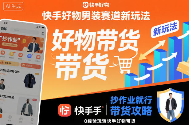 快手好物男裝賽道新玩法,抄作業(yè)就行,0經(jīng)驗(yàn)玩轉(zhuǎn)快手好物帶貨 - 嚴(yán)選資源大全