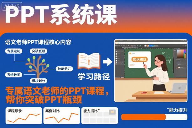 PPT系統(tǒng)課，專屬語(yǔ)文老師的PPT課程，幫你突破PPT瓶頸 - 嚴(yán)選資源大全
