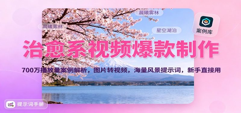 治愈系視頻爆款制作，700萬播放量案例解析，圖片轉(zhuǎn)視頻，海量風(fēng)景提示詞，新手直接用 - 嚴(yán)選資源大全 - 嚴(yán)選資源大全