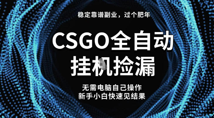 【穩定副業】全球最熱門游戲CSGO全自動撿漏，最新玩法，新手小白日入5張+【揭秘】 - 嚴選資源大全